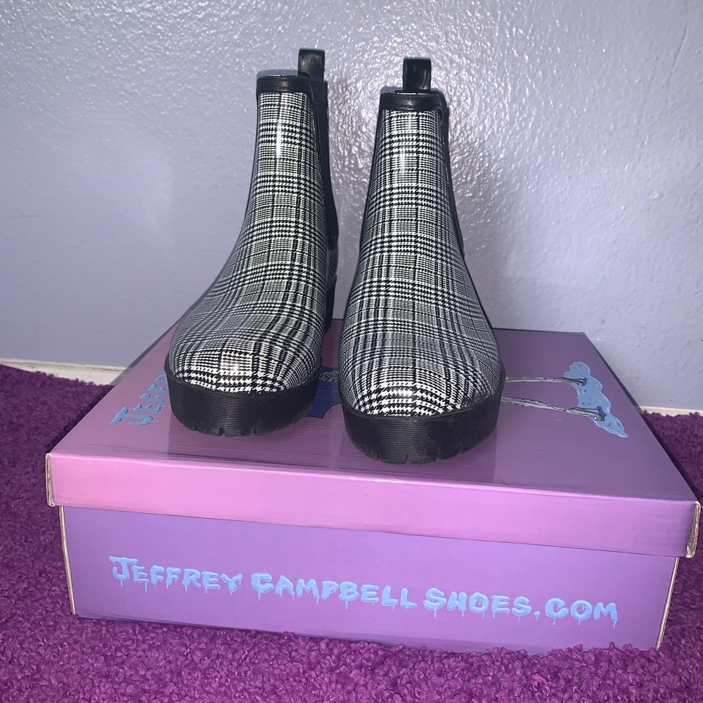 Jeffrey Campbell Cloudy Plaid Rainboots